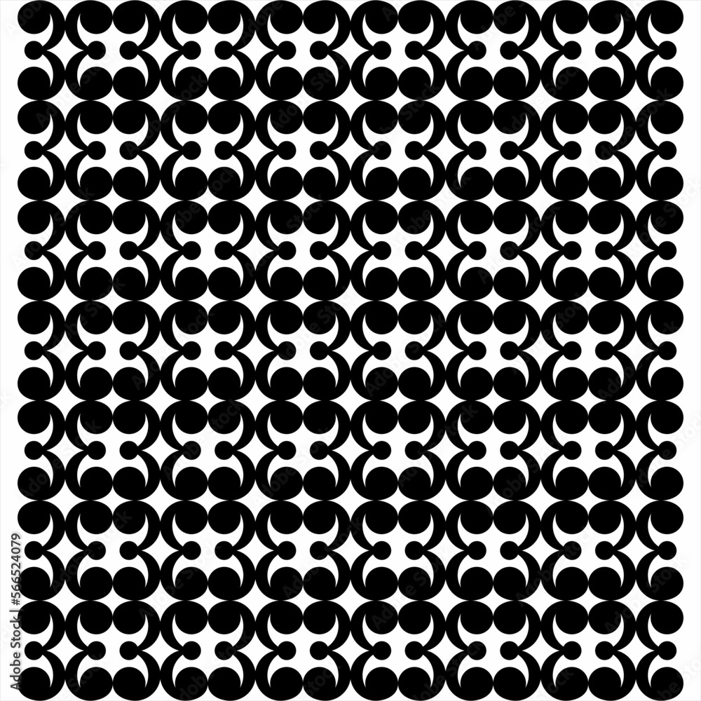 Seamless abstract design pattern with circle elements. Used for design surfaces, fabrics, textiles.