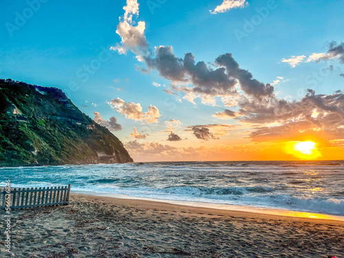 SUNSET ON THE BEACH