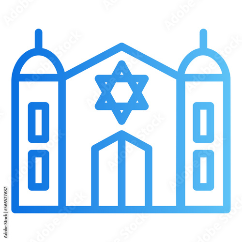 synagogue gradient icon
