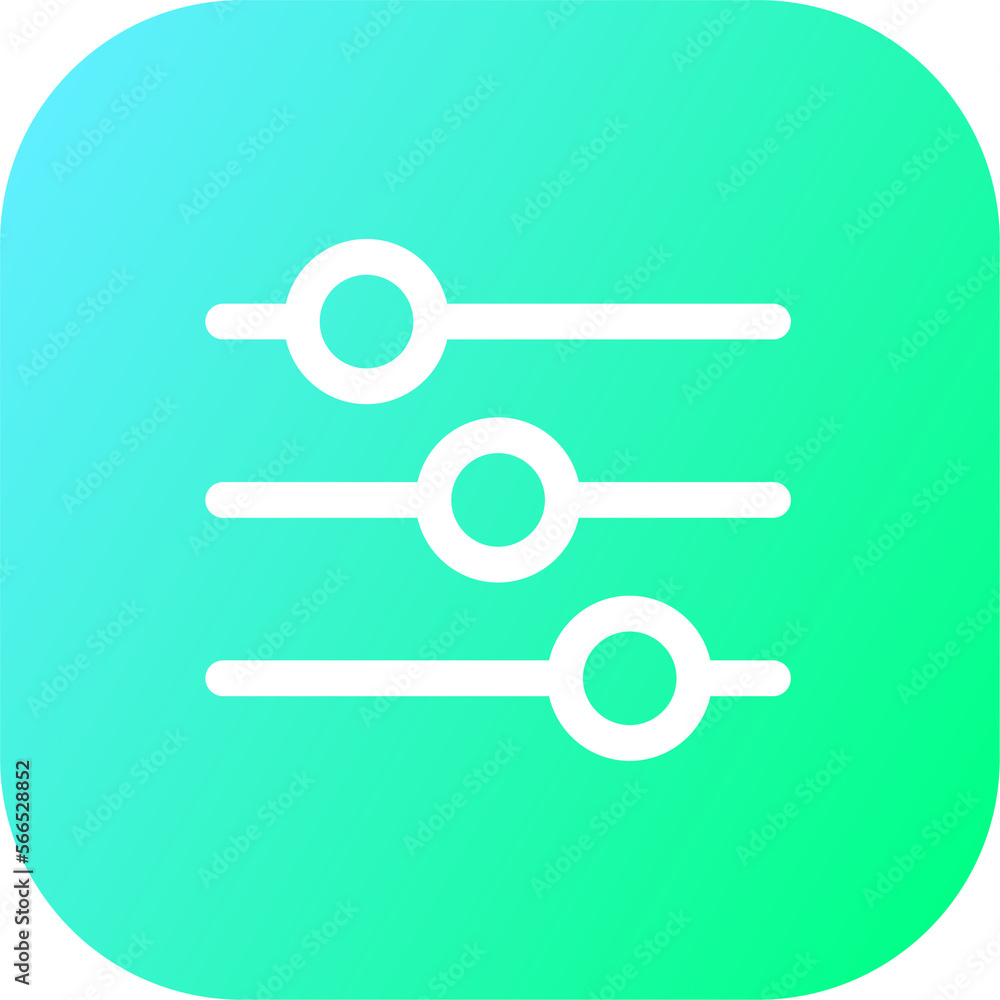 Setting icon in square gradient colors. Panel signs illustration. Setting icon in square gradient colors. Panel signs illustration.