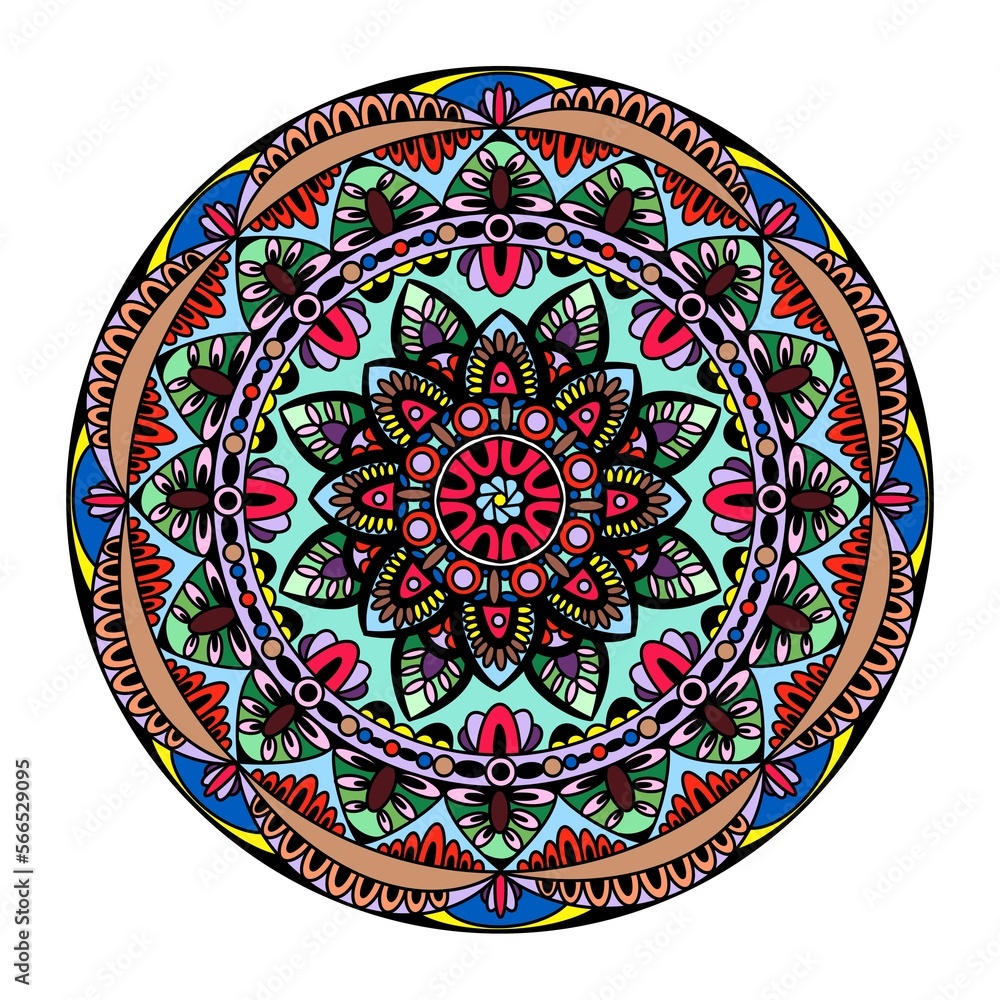 Obraz premium Coloring pictures, Circular images, coloring.