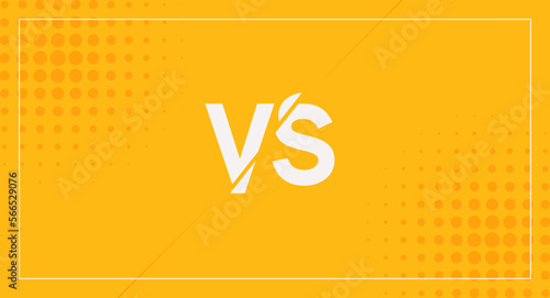 Vs or versus poster concept in cartoon design style. Battle background illustration.