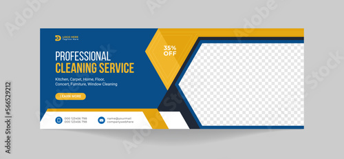 Cleaning Service facebook cover template