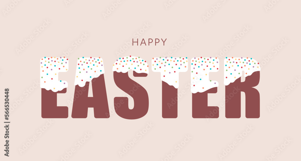 Easter egg collection. Vector modern banner template illustration. Text in easter cake with dressing symbol isolated on white background. Design for happy easter day holiday. Easter egg collection. Vector modern banner template illustration. Text in easter cake with dressing symbol isolated on white background. Design for happy easter day holiday.