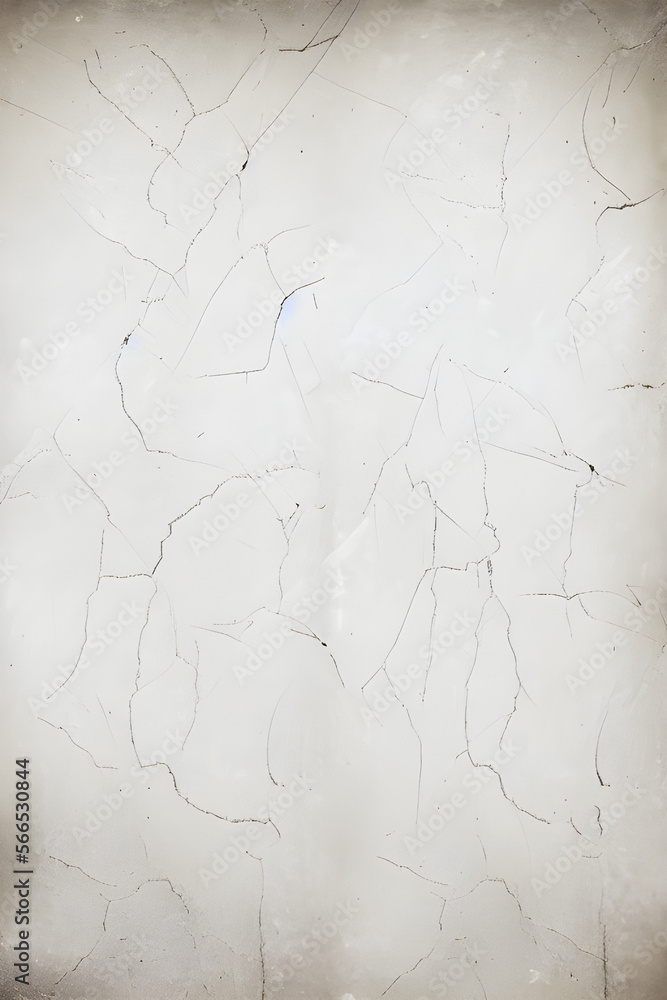 Fototapeta premium Vintage white background with cracks. Generative AI