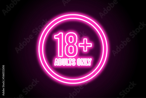 Adults only xxx age limit neon sign 