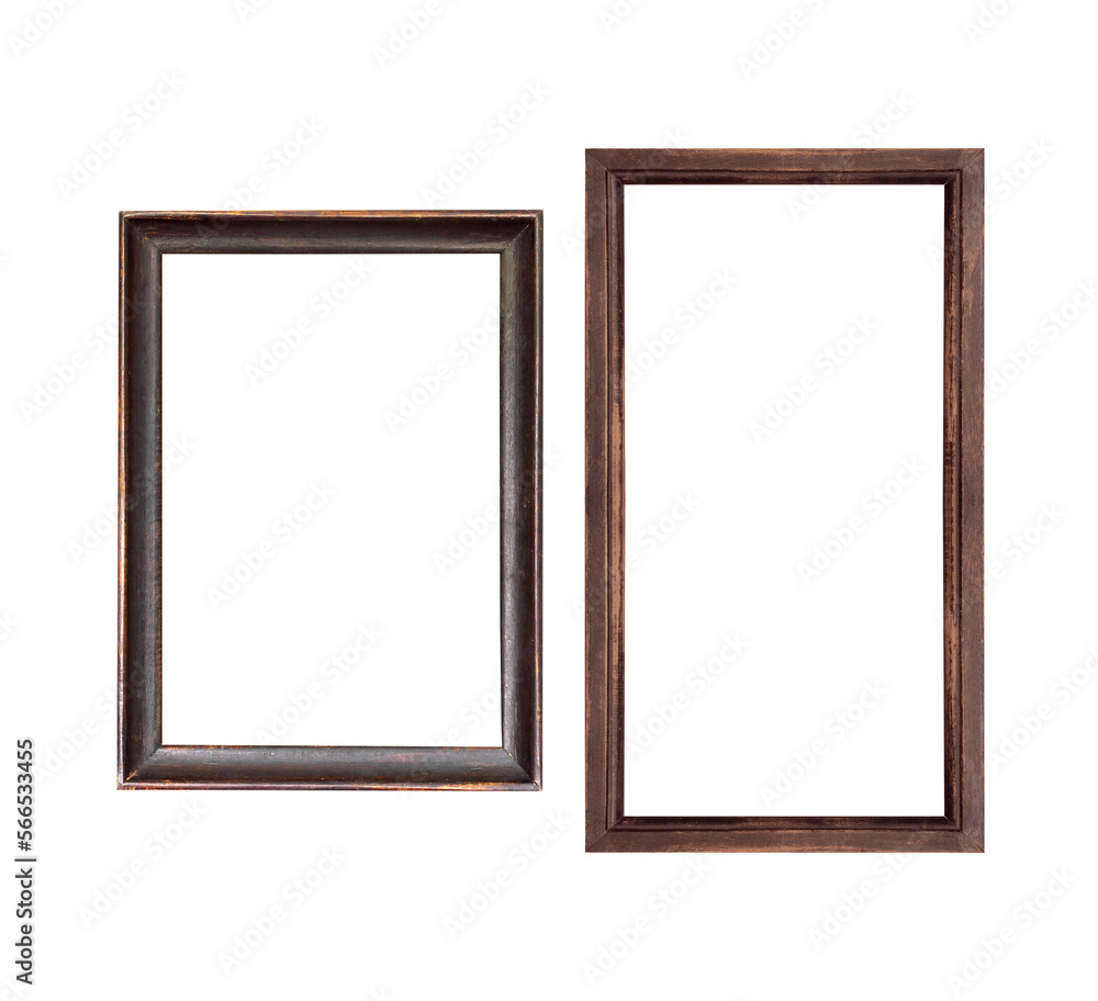 wide wooden frame isolated on white wide wooden frame isolated on white