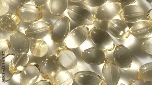 Vitamins D, capsules omega 3, macro