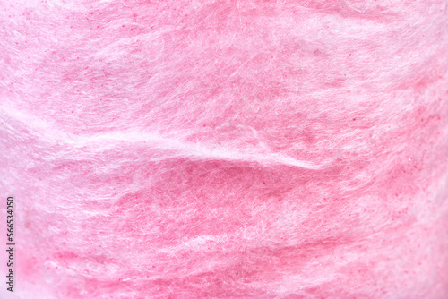 Macro photo of sweet pink cotton candy. photo