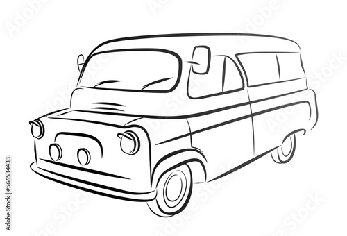 The Symbol of the passenger old bus.