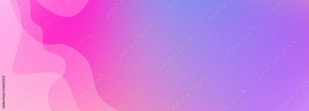 Abstract geometrical pink cyan blue gradient digital web horizontal banner design template blank with place for text . Wavy liquid transparent white shapes.