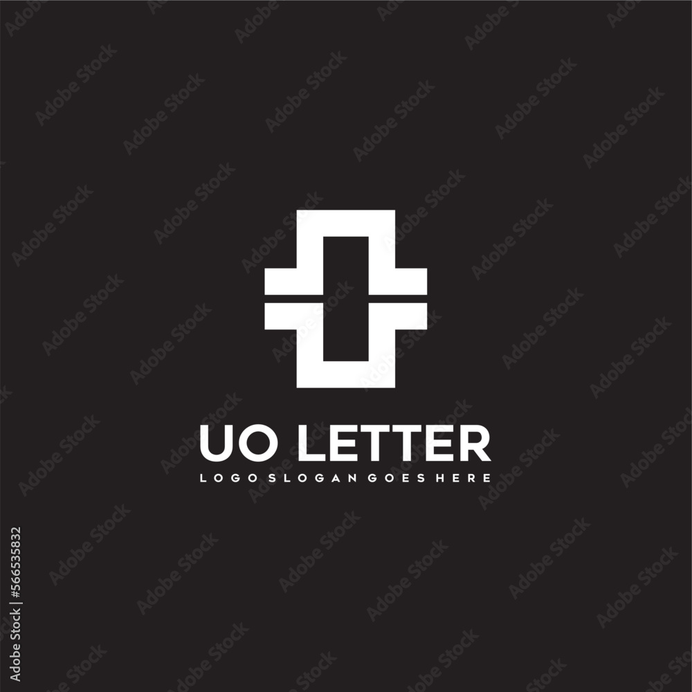 UO Letter monogram logo vector image UO Letter monogram logo vector image
