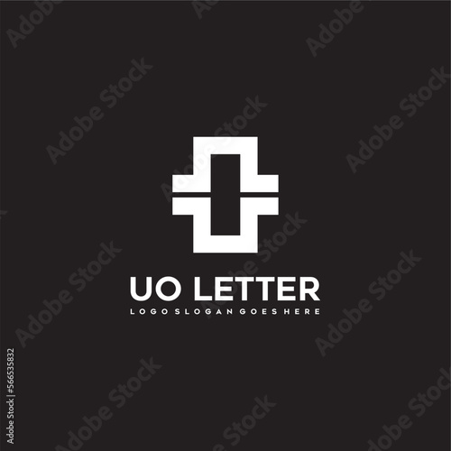 UO Letter monogram logo vector image