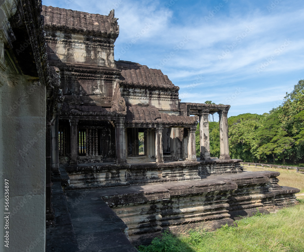 The view inside the biggest temple complex in the world - Angkor Wat, Cambodia The view inside the biggest temple complex in the world - Angkor Wat, Cambodia