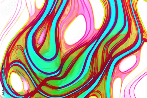 Bubbles mixed in liquid art screen background