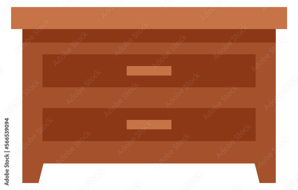 Dresser icon. Drawer chest symbol. Bedside table Dresser icon. Drawer chest symbol. Bedside table