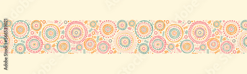 Hand drawn abstract seamless pattern, ethnic background, african style - great for textiles, banners, wallpapers, wrapping - vector design
