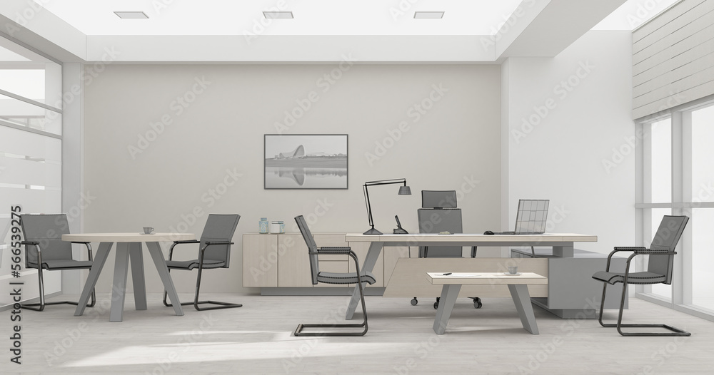 VIP office furniture color grid 3D rendering