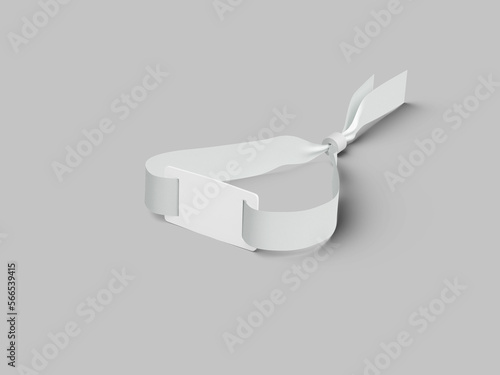 High-Level Realistic Fabric Label Wristband Mockup