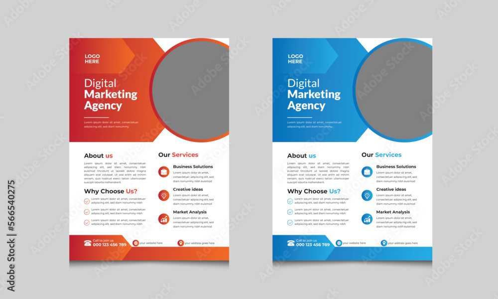 Creative corporate business flyer design templates
