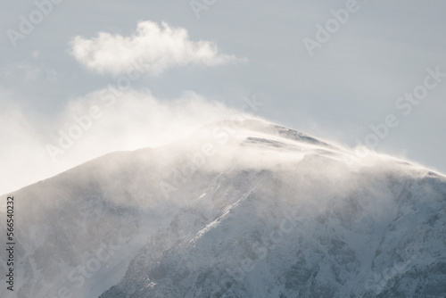 snow covered mountains