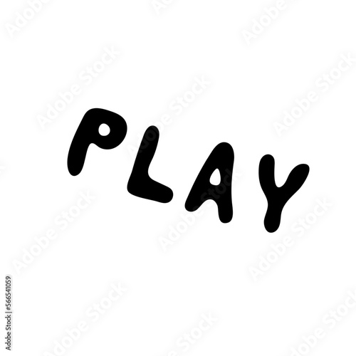 hand drawn lettering play. Doodle word play
