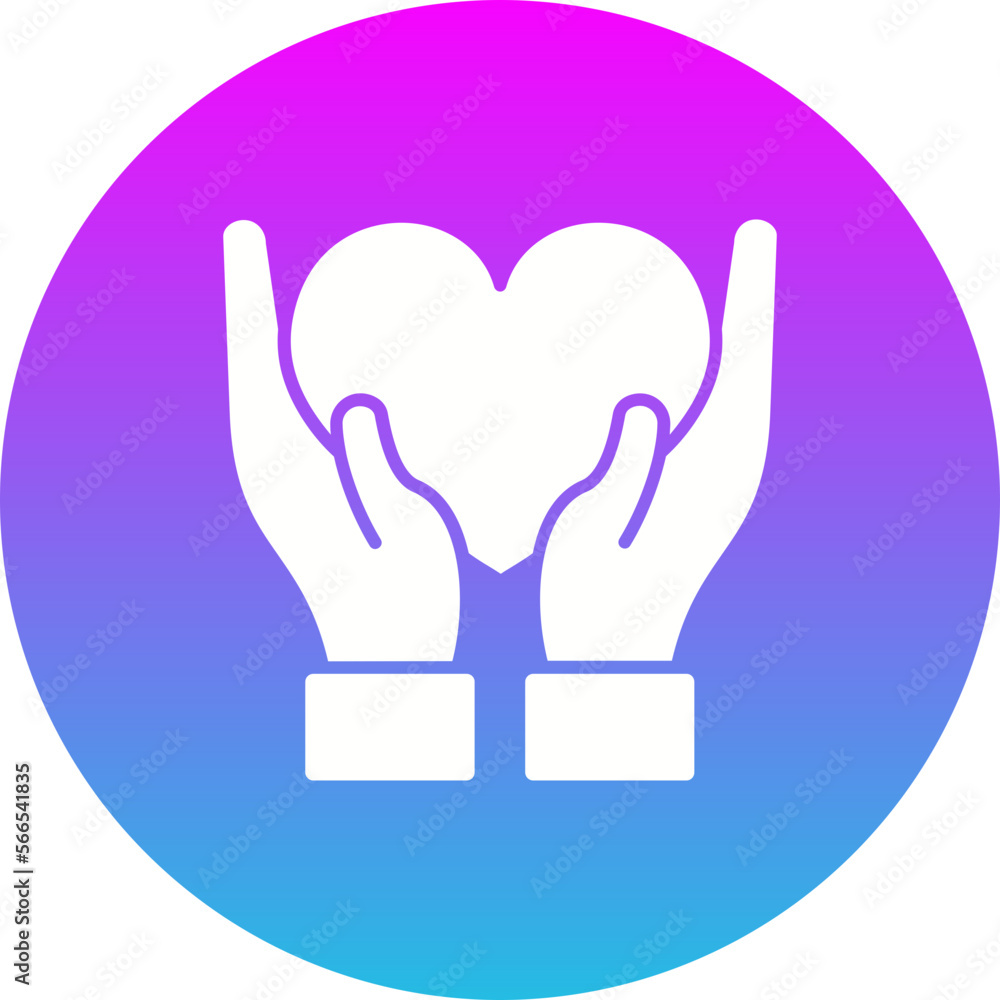 Love Gradient Circle Glyph Inverted Icon Love Gradient Circle Glyph Inverted Icon