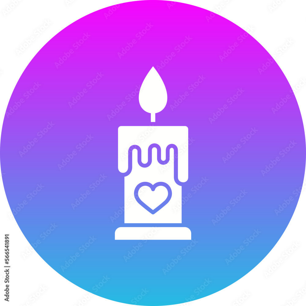 Candle Gradient Circle Glyph Inverted Icon Candle Gradient Circle Glyph Inverted Icon