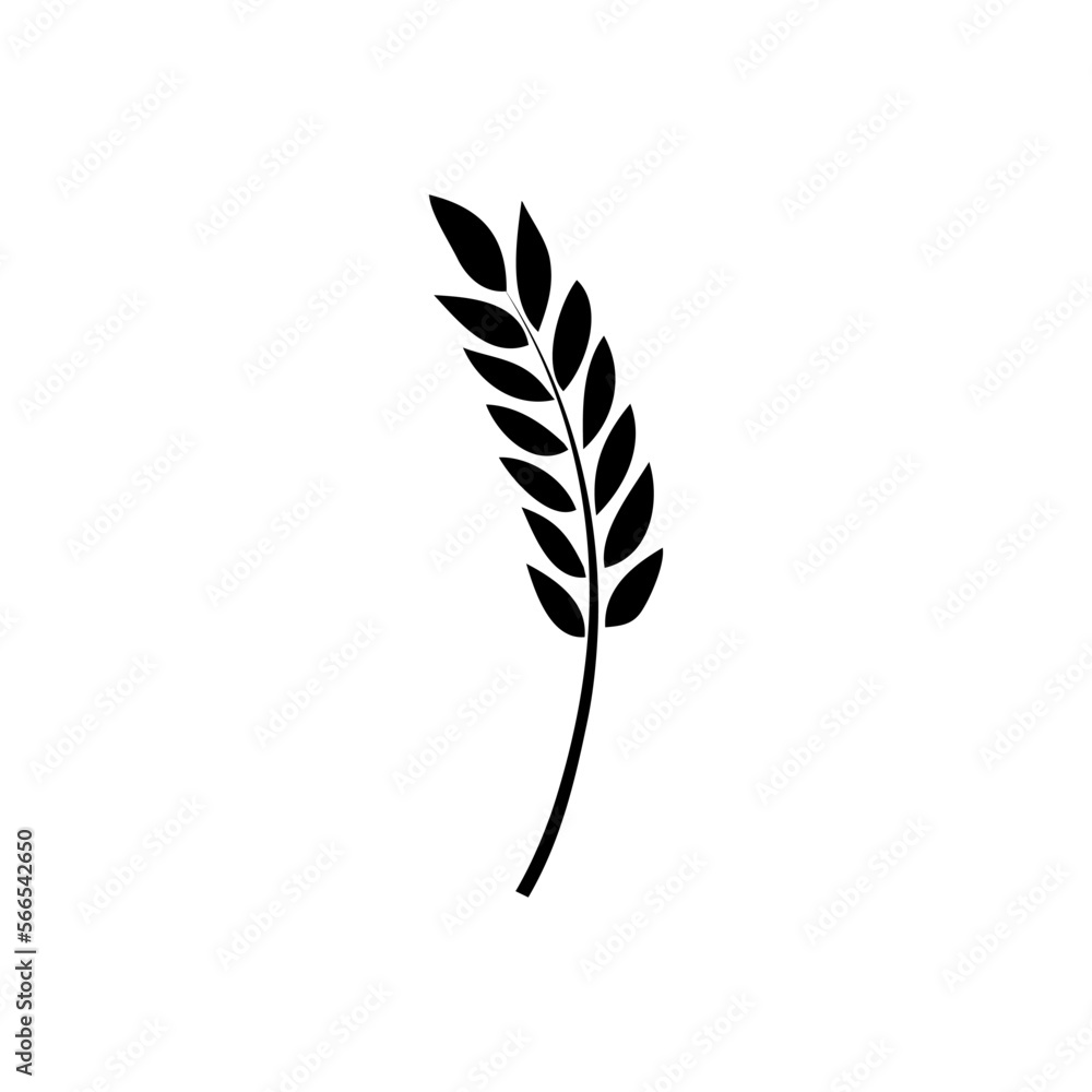 Wheat icon vector. Cereals illustration sign. Harvest symbol. Farm logo.