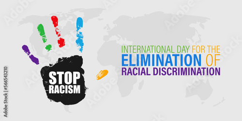 Vector illustration for International elimination day of Racial discrimination