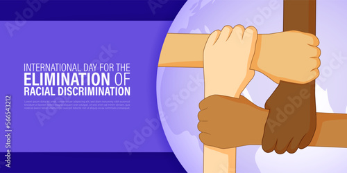 Vector illustration for International elimination day of Racial discrimination