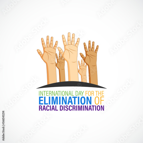 Vector illustration for International elimination day of Racial discrimination photo