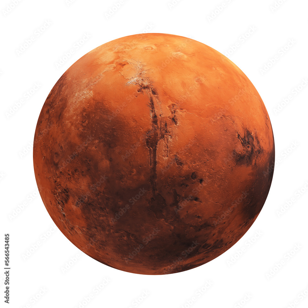 Obraz premium Valles Marineris from mars , one of the largest canyons of the solar system 