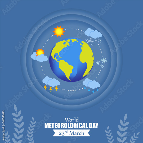 Vector illustration of World Meteorological Day