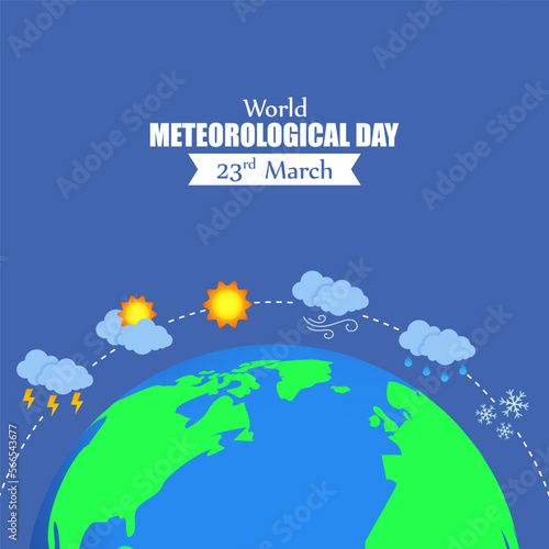 Vector illustration of World Meteorological Day