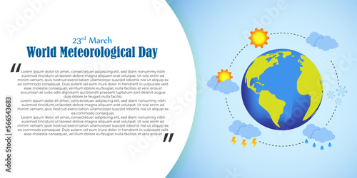 Vector illustration of World Meteorological Day