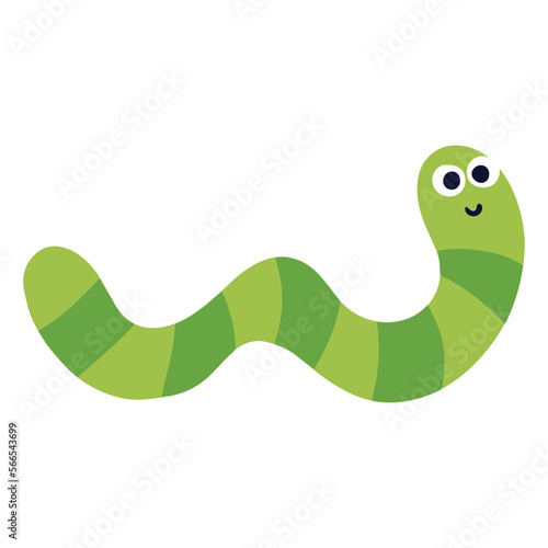 Green worm caterpillar illustration photo