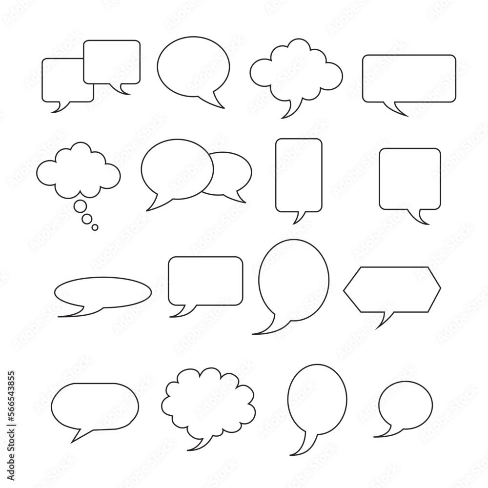 Speech Bubble set. Talk bubble. Cloud speech bubbles collection. Vector Speech Bubble set. Talk bubble. Cloud speech bubbles collection. Vector
