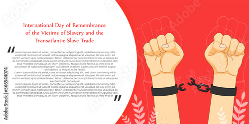 Vector illustration of International Day of Remembrance of the victims of slavery and the Transatlantic slave