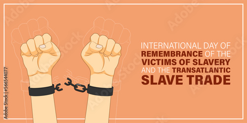 Vector illustration of International Day of Remembrance of the victims of slavery and the Transatlantic slave