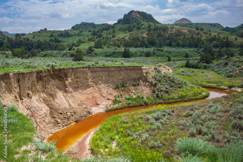 Slika na platnu Theodore Roosevelt National Park, North Dakota, is where the Great Plains meet the rugged Badlands