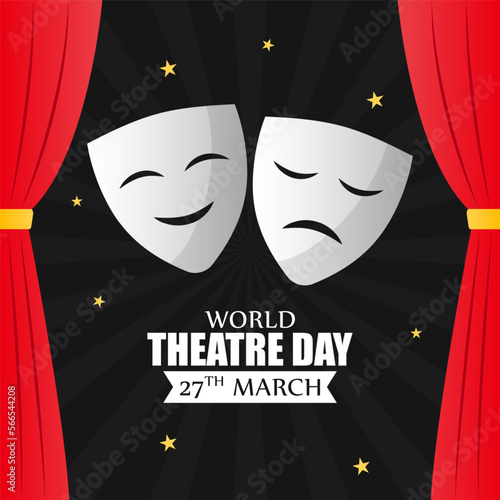 Vector illustration of World Theatre Day