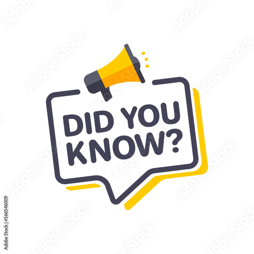Did You Know Megaphone Marketing Advert Label