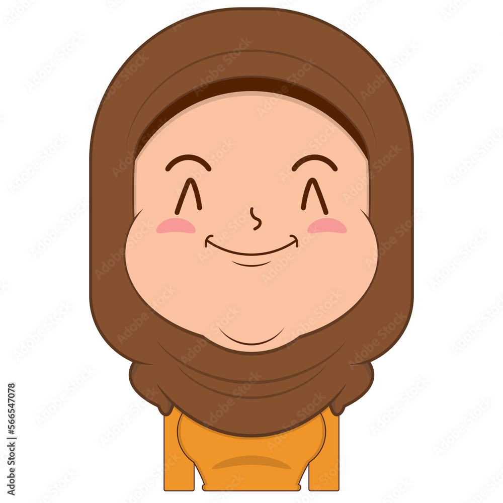 muslim girl smile face cartoon cute muslim girl smile face cartoon cute