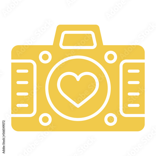 Photo Camera Multicolor Glyph Icon