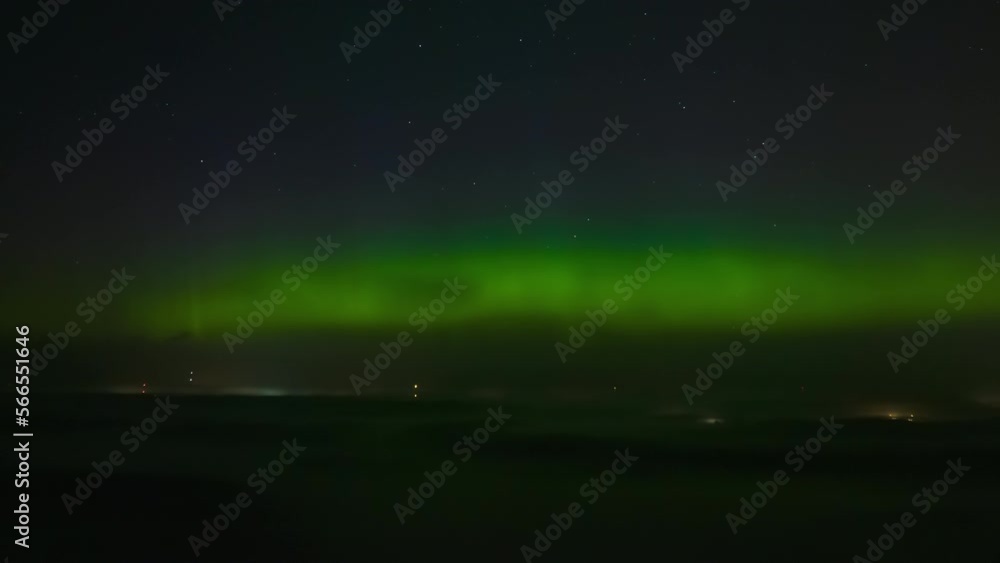 Northern lights a unique phenomenon, lighting the night sky in Finland - moving drone time-lapse Northern lights a unique phenomenon, lighting the night sky in Finland - moving drone time-lapse