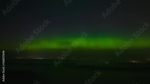 Wallpaper Mural Northern lights a unique phenomenon, lighting the night sky in Finland - moving drone time-lapse Torontodigital.ca