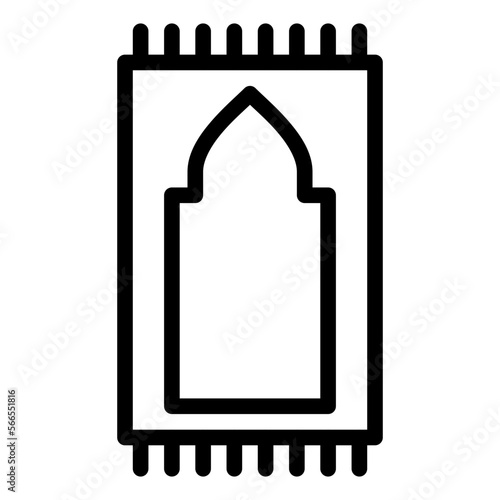 prayer mat icon high quality black perfect vector style vector