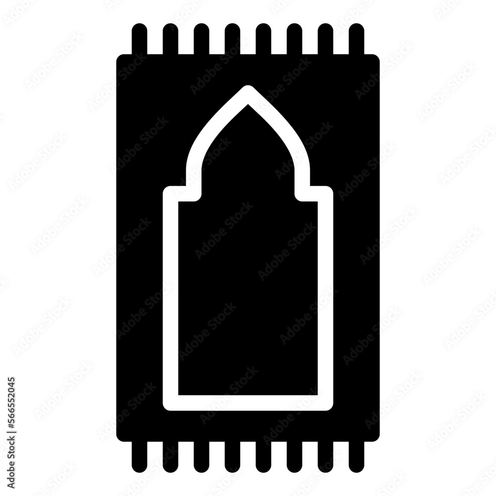 prayer mat icon high quality black perfect vector style vector prayer mat icon high quality black perfect vector style vector