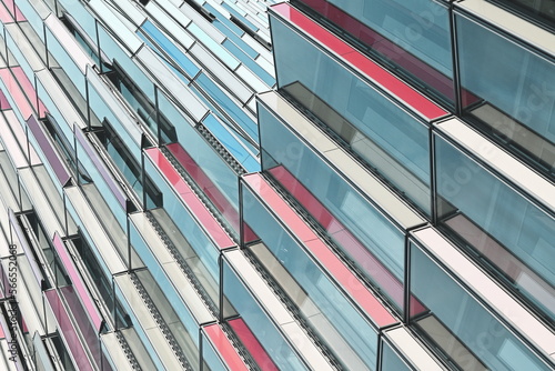 Abstract colorful glass facade